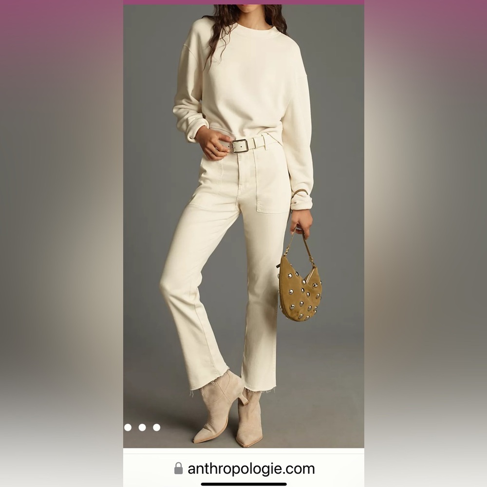 AMO Easy Army Trousers Size 26 Ivory
